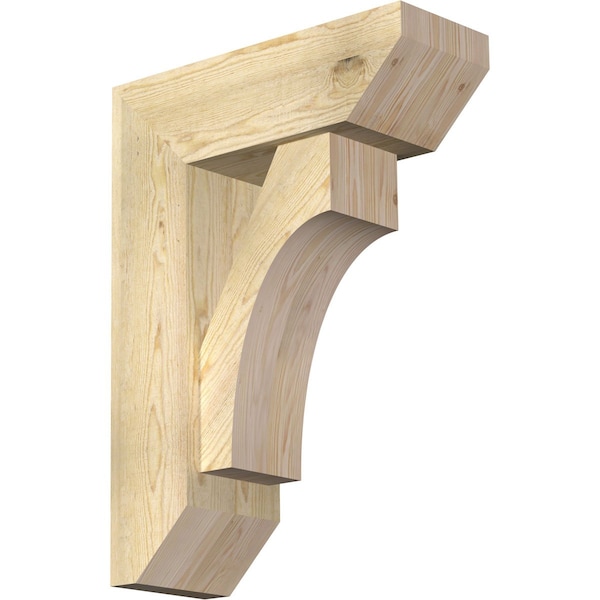 Ekena Millwork Westlake Slat Rough Sawn Bracket w/ Offset Brace, Douglas Fir, 8"W x 22"D x 30"H BKT0806X22X30WTL06RDF - main